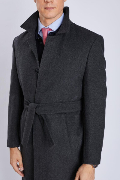 Men's Classic Coat, Belted, Baby Collar, Cashmere K11VV1001 - 4