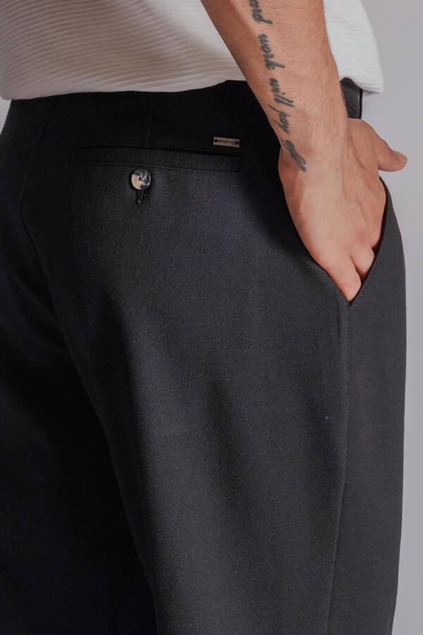 Men's Classic Fit Chino Pants with Side Pockets Black - 15