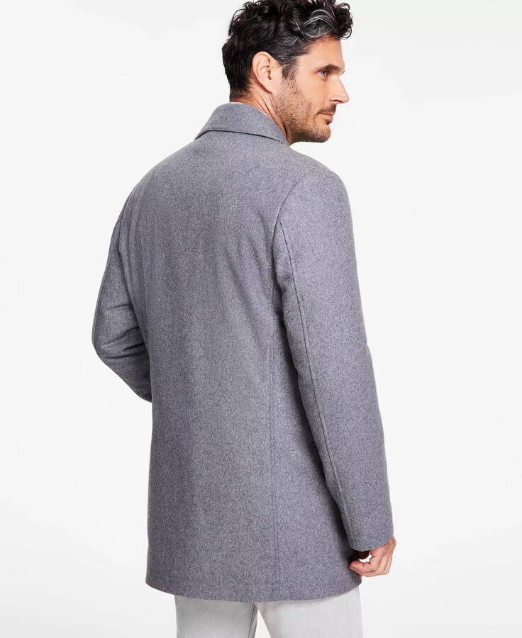 Men's Classic Fit Double-Breasted Wool Blend Peacoats Light Grey - 7