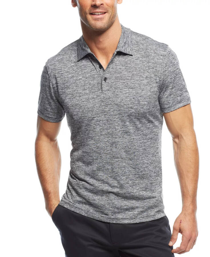 Men's Classic-Fit Ethan Performance Polo, Created for Modazone Black/White - 1