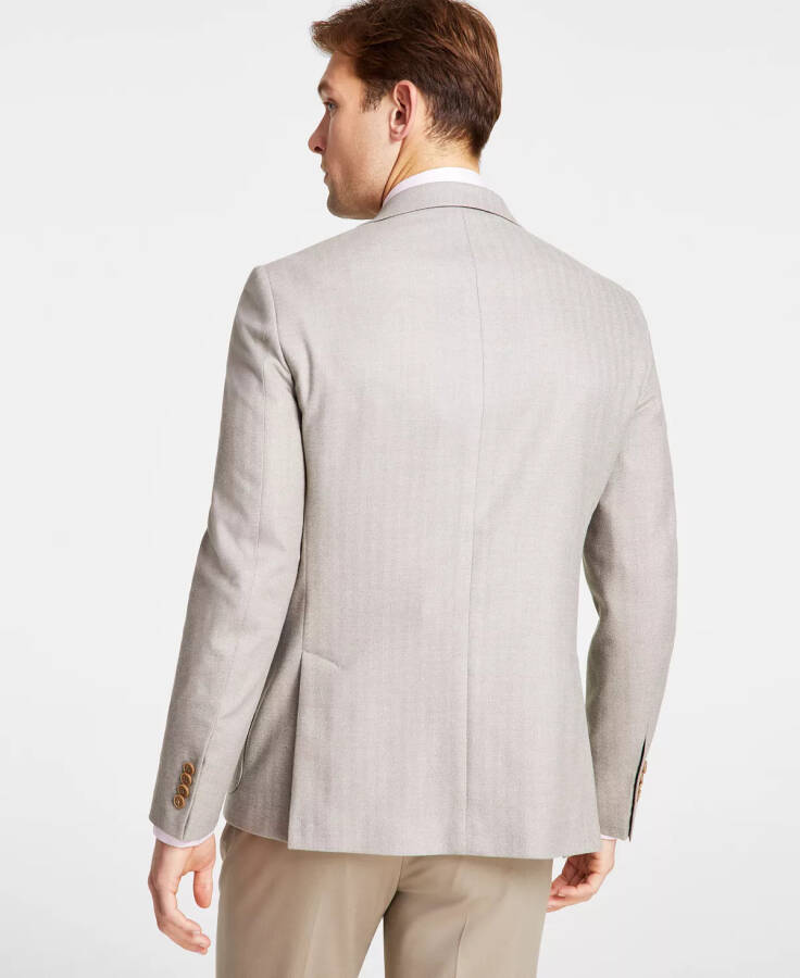 Men's Classic Fit Herringbone Sport Coat Oatmeal - 2