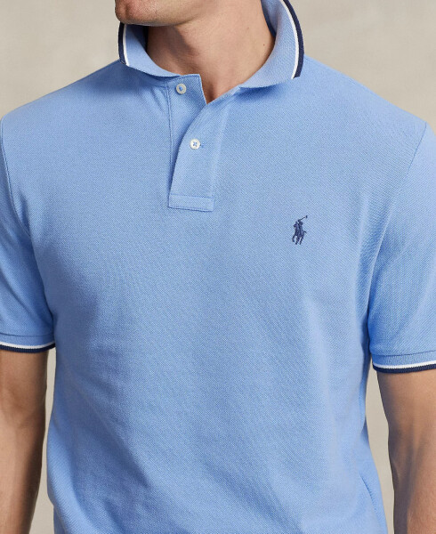 Men's Classic-Fit Mesh Polo Shirt Summer Blue - 3