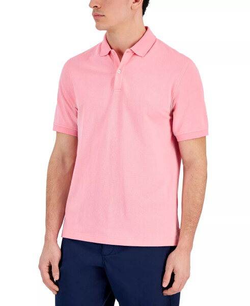 Men's Classic Fit Performance Stretch Polo, Created for Macy's - Bubble Gum Pink - 1