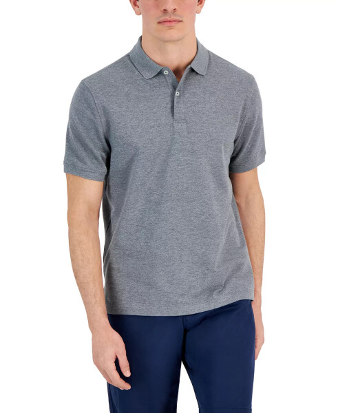 Men's Classic Fit Performance Stretch Polo, Created for Macy's Mid Grey Heather - 1