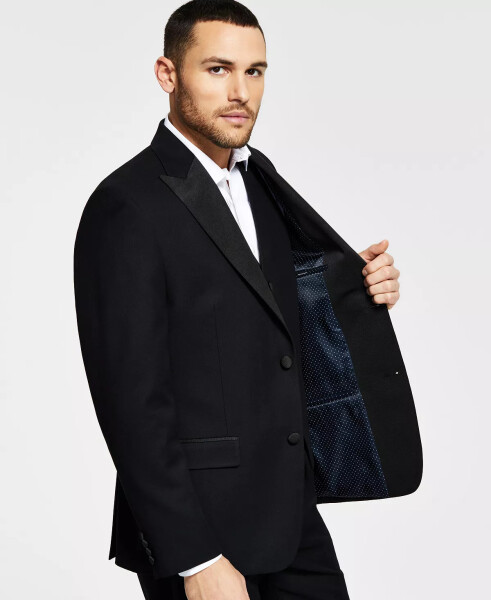 Men's Classic-Fit Stretch Black Tuxedo Jacket, Created for Modazone Black - 3