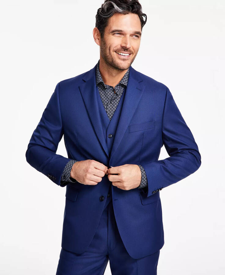 Men's Classic-Fit Stretch Solid Suit Jacket, Created for Modazone Blue - 1