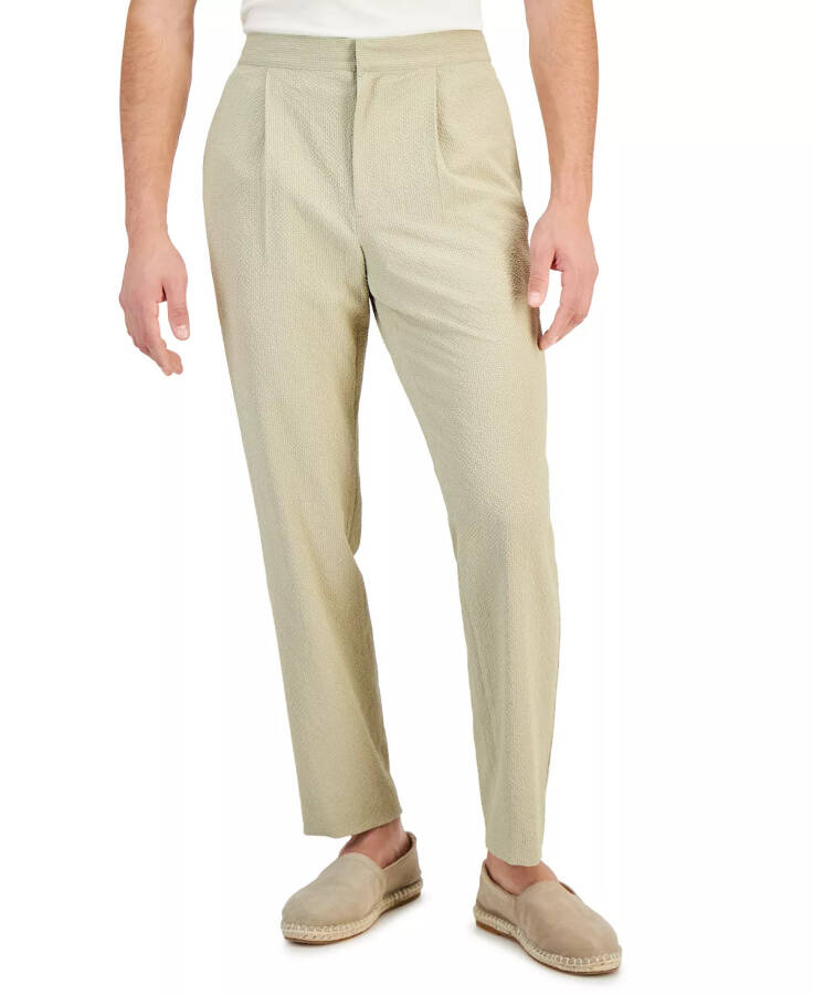 Men's Classic-Fit Textured Seersucker Suit Pants, Created for modazone Twill - 1