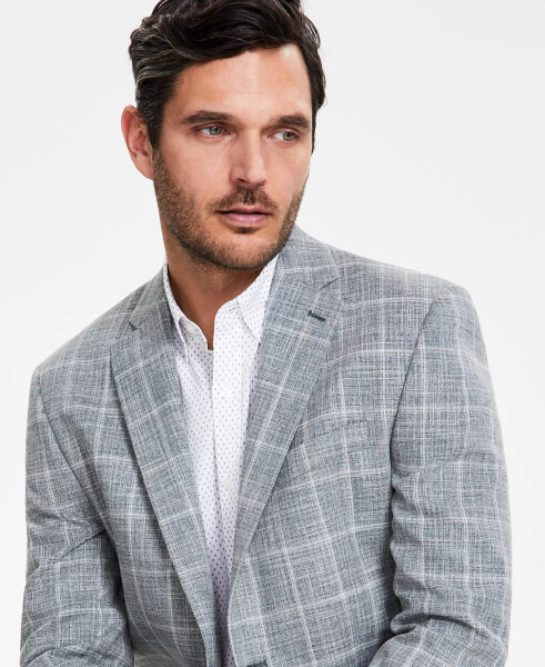 Men's Classic-Fit Windowpane Sport Coat Sage Green - 3