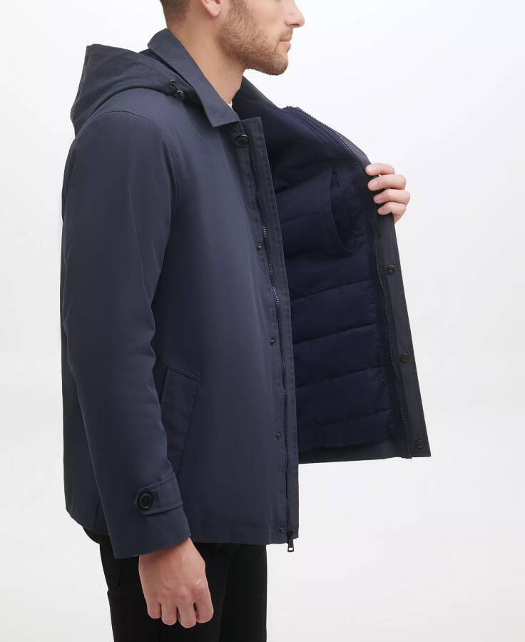 Men's Classic Hooded Rain Jacket - Navy - 2