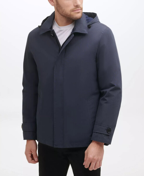 Men's Classic Hooded Rain Jacket - Navy - 3