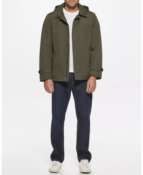 Men's Classic Hooded Rain Jacket Olive - 1