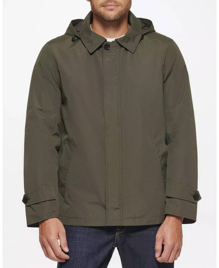 Men's Classic Hooded Rain Jacket Olive - 4