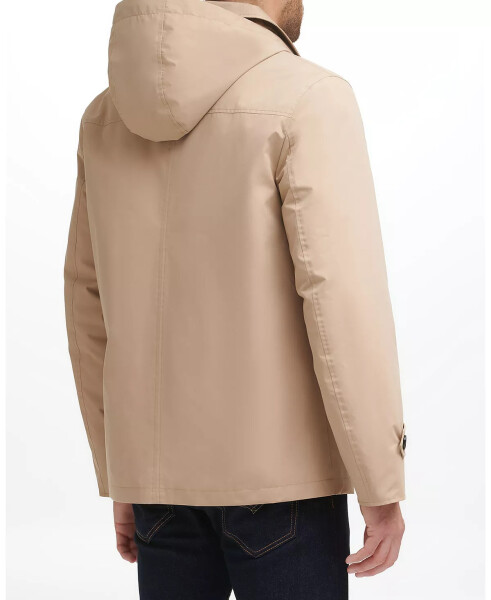 Men's Classic Hooded Rain Jacket Tan - 3