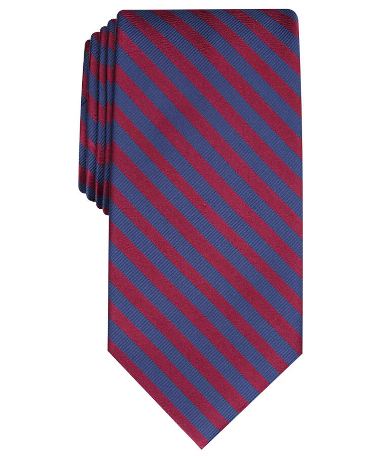 Men's Classic Stripe Tie, Created for Modazone Burgundy - 1