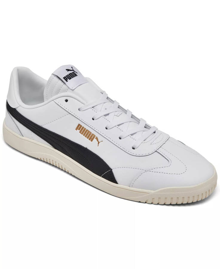 Men's Club 5v5 Casual Sneakers from Finish Line WHITE/BLACK/GOLD - 1