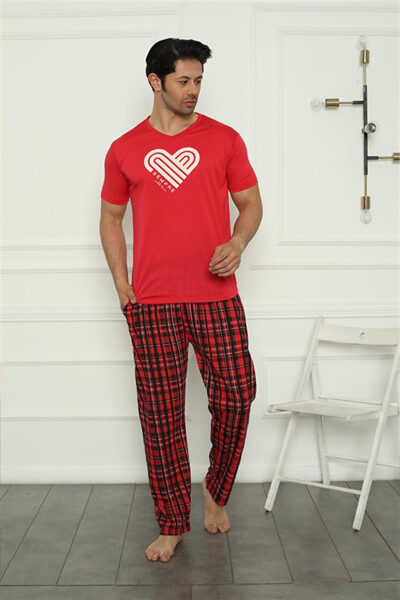 Men's Combed Cotton Pajama Set 6832 - 1