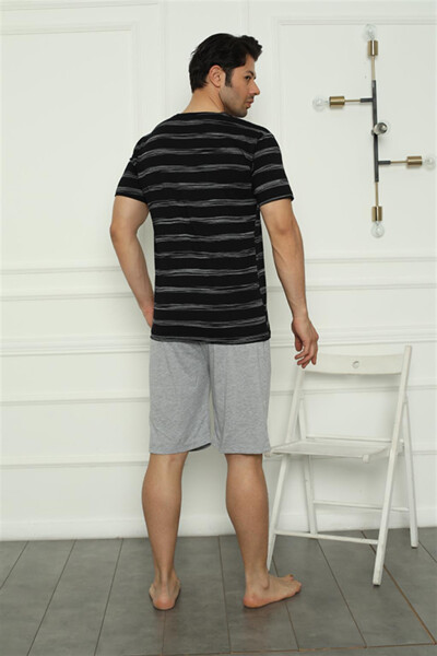 Men's Combed Cotton Shorts Pajama Set 6833 - 4