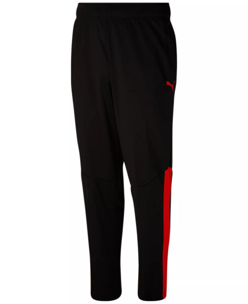 Men's Contrast Panel Tricot Sweatpants Black/High Risk Red - 4