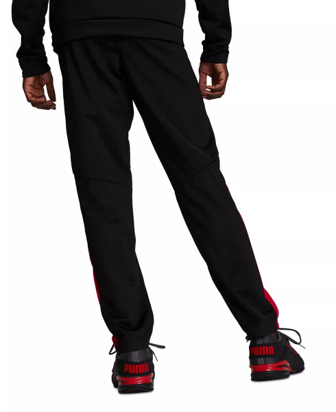 Men's Contrast Panel Tricot Sweatpants Black/High Risk Red - 2