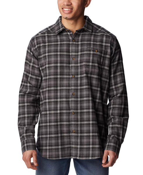 Men's Cornell Woods Flannel Long Sleeve Shirt City Grey Tarta - 1