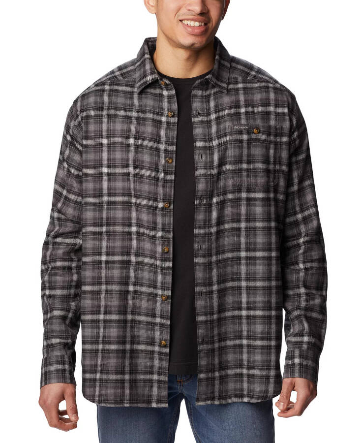 Men's Cornell Woods Flannel Long Sleeve Shirt City Grey Tarta - 2