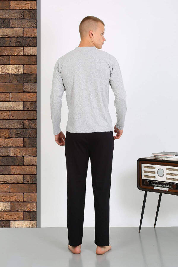 Men's Cotton Long Sleeve Pajama Set - 6