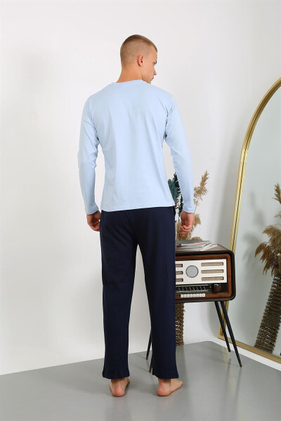 Men's Cotton Long Sleeve Pajama Set 6860 - 11