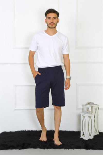 Men's Cotton Navy Blue Capri 27480 - 1