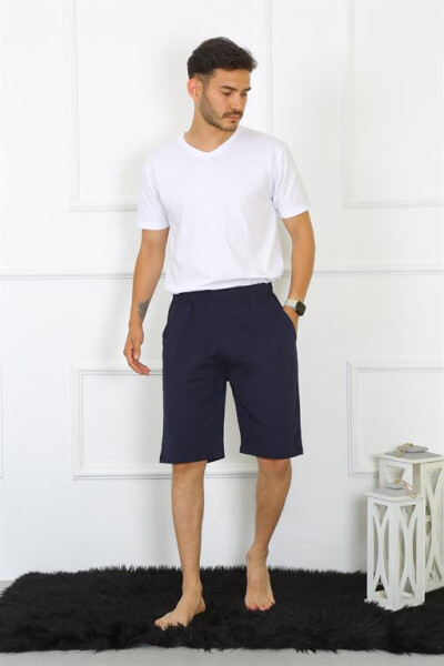 Men's Cotton Navy Blue Capri 27480 - 2