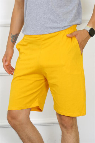 Men's Cotton Yellow Shorts 27484 - 1