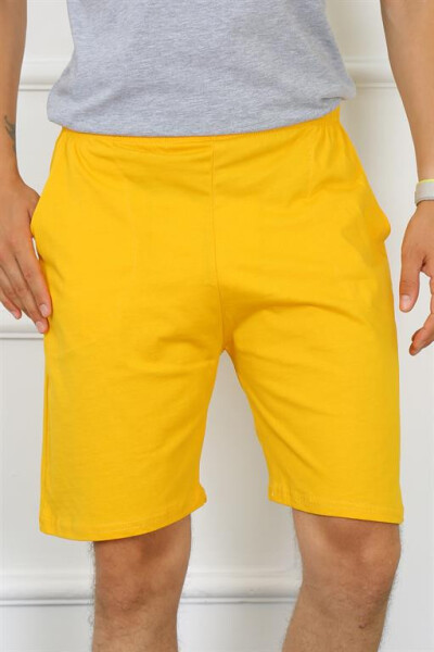 Men's Cotton Yellow Shorts 27484 - 2