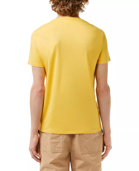 Men's Crew Neck Pima Cotton T-Shirt Bright Yellow - 2