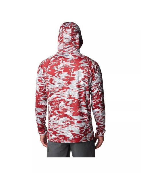 Men's Crimson Alabama Crimson Tide PFG Terminal Tackle Omni-Shade Rippled Long Sleeve Hooded T-shirt Crimson - 2