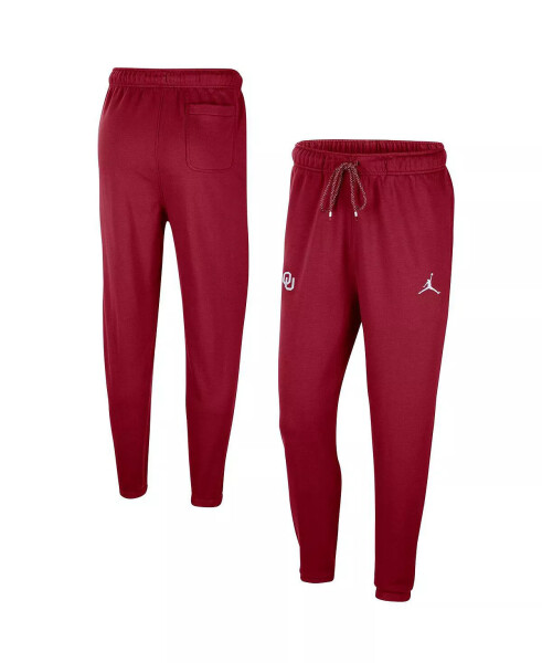 Men's Crimson Oklahoma Sooners Logo Travel Fleece Pants Crimson - 1