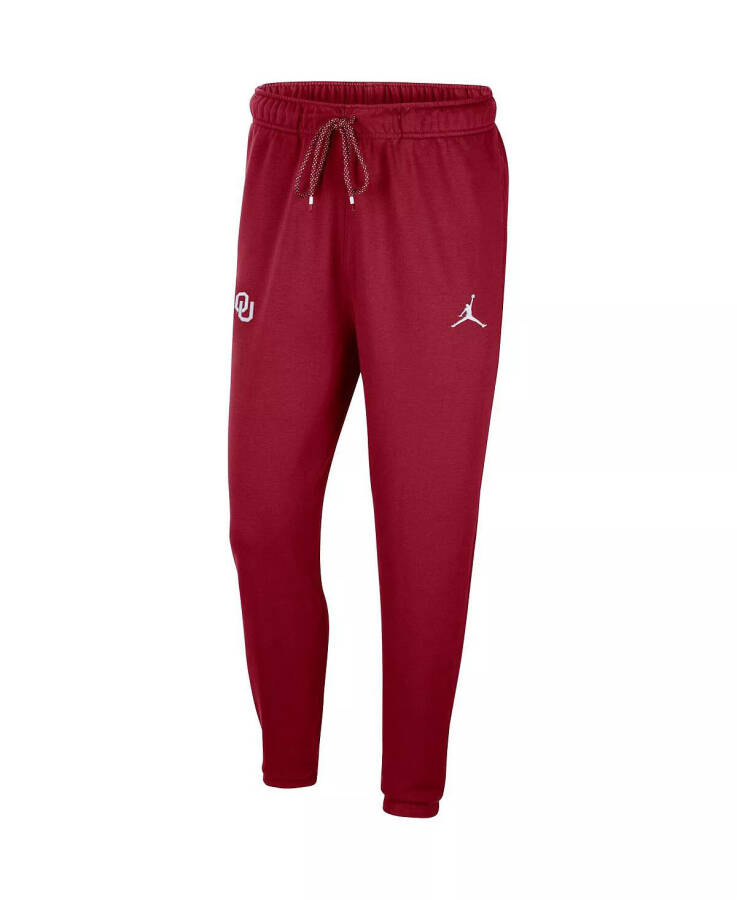 Men's Crimson Oklahoma Sooners Logo Travel Fleece Pants Crimson - 3