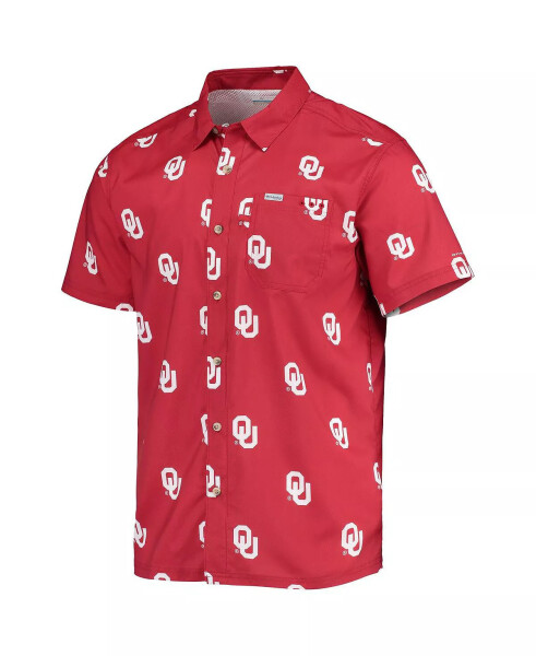 Men's Crimson Oklahoma Sooners Super Slack Tide Omni-Shade Button-Up Shirt Crimson - 3