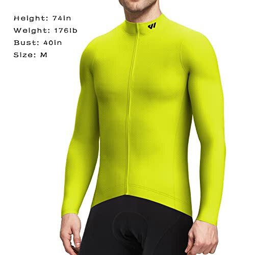 Men's Cycling Jerseys Long Sleeve Bike Biking Shirts Full Zip with Pockets Road Bicycle Clothing - 2