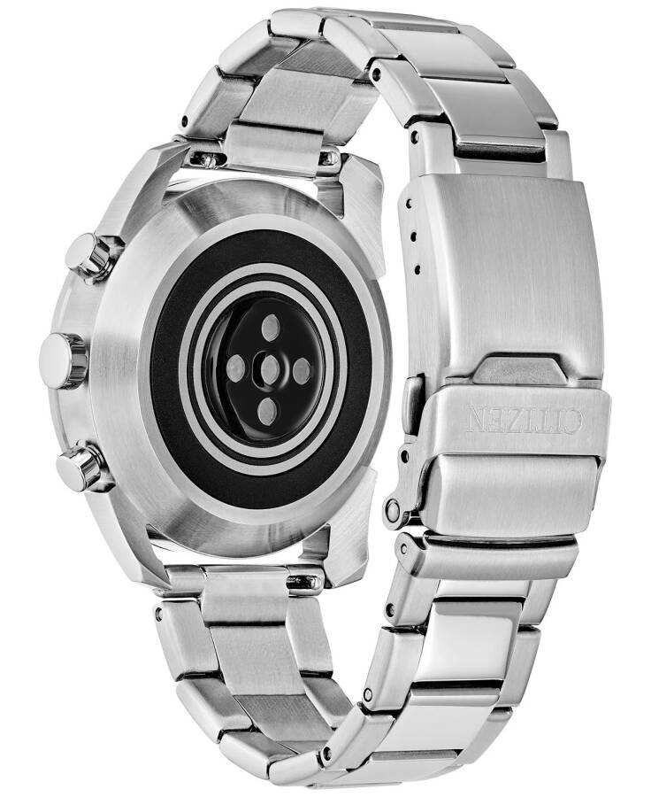 Men's CZ Smart Hybrid Sport Stainless Steel Bracelet Smart Watch 43mm Silver - 3