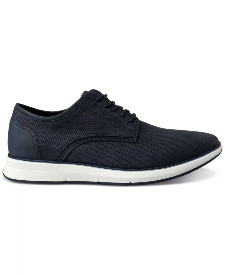 Men's Dalton Textured Faux-Leather Lace-Up Sneakers, Created for Modazone Blue - 2