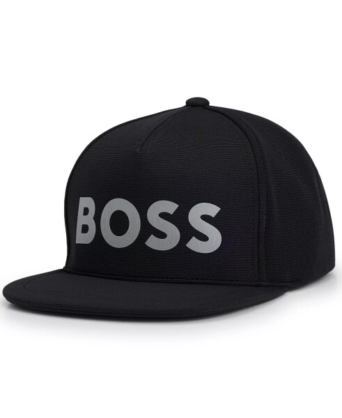 Men's Decorative Reflective Logo Cap Black - 1