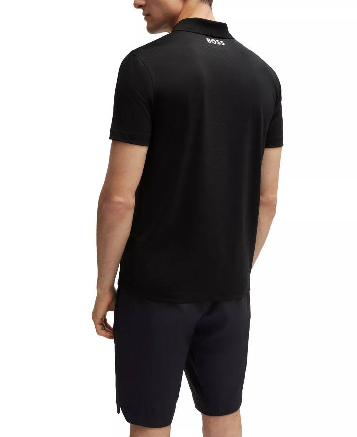 Men's Degrade-Jacquard Polo Shirt Black - 2