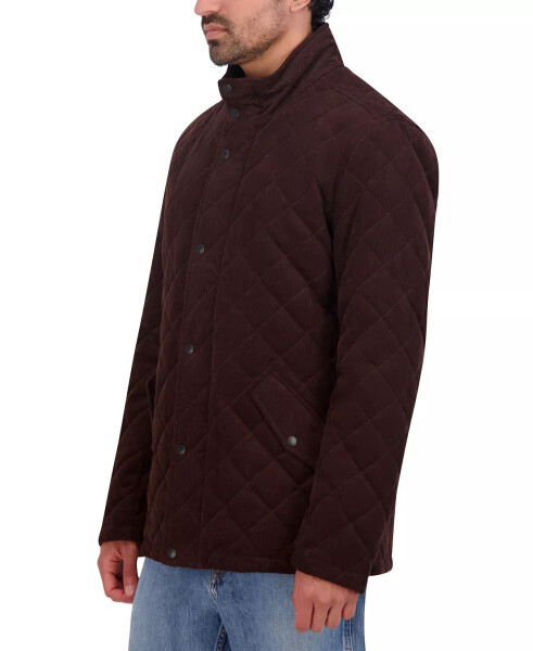 Men's Diamond-Quilted Corduroy Jacket Chocolate - 1