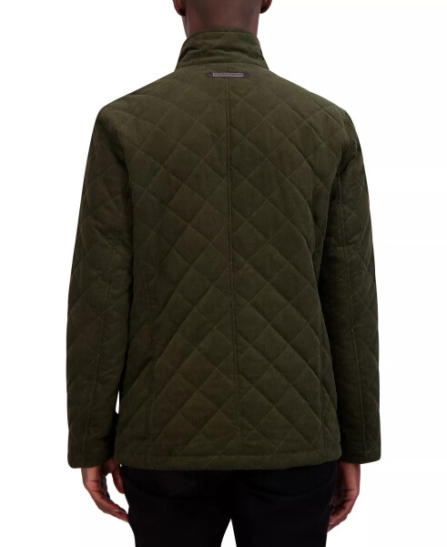 Men's Diamond-Quilted Corduroy Jacket Olive - 2