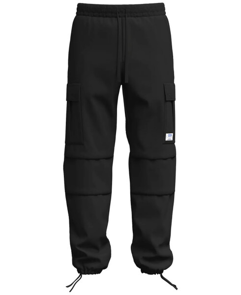 Men's Drawstring Cargo Pants Black - 1