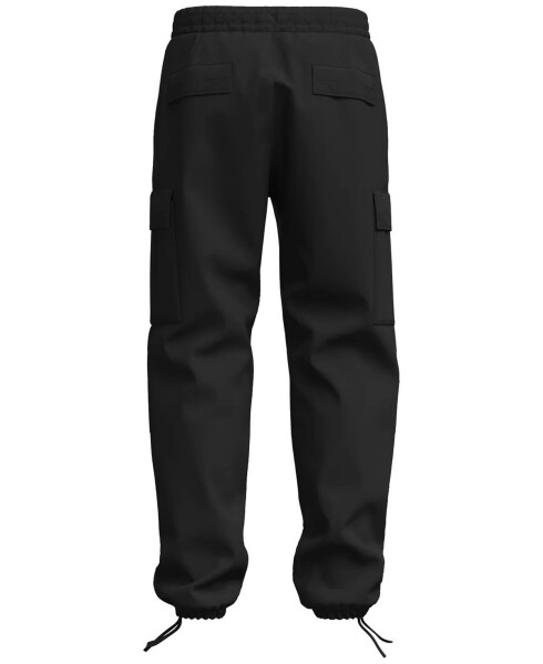 Men's Drawstring Cargo Pants Black - 2