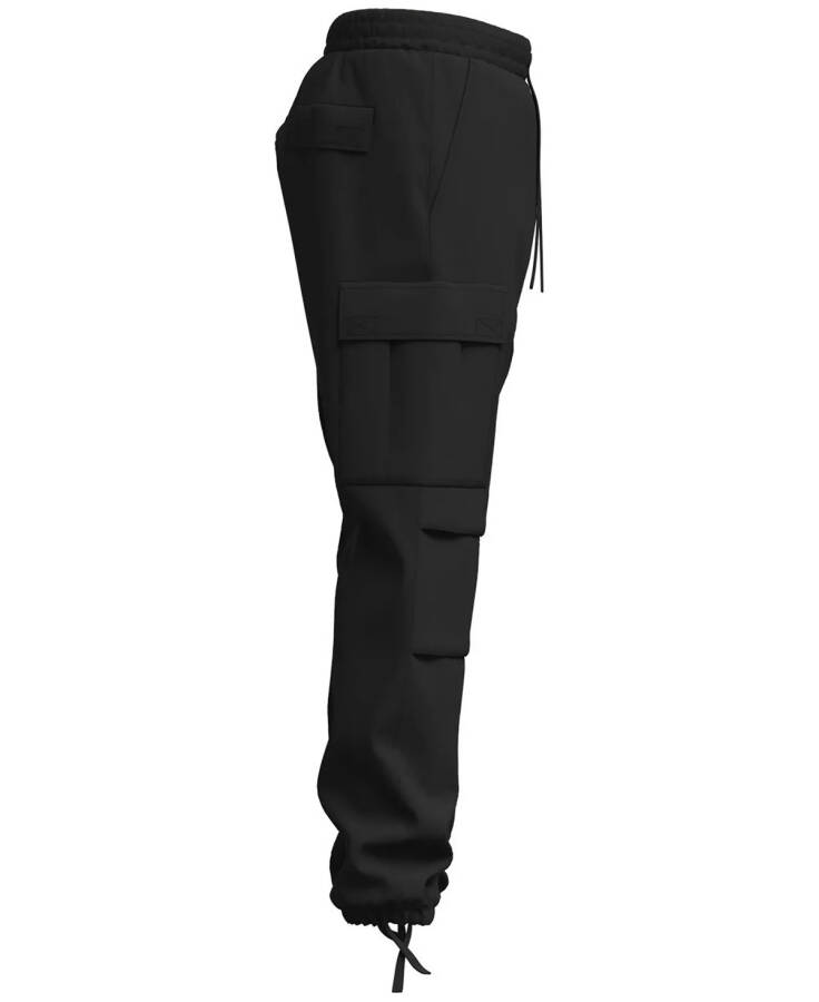 Men's Drawstring Cargo Pants Black - 3