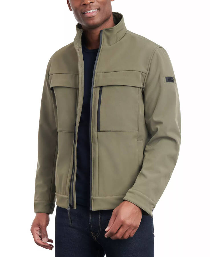 Men's Dressy Full-Zip Soft Shell Jacket Olive - 5