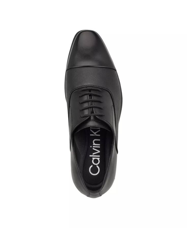 Men's Drew Lace-Up Dress Oxford Black Leather - 4