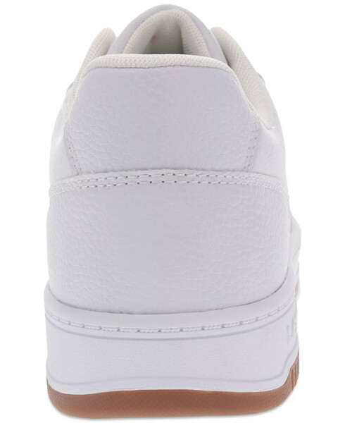 Men's Drive Faux-Leather Low Top Lace-up Sneakers White, Gum - 4