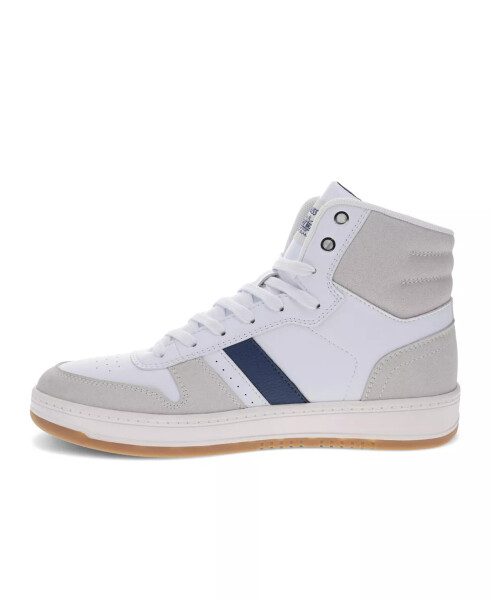 Men's Drive High-top Lace Up Sneakers White, Natural, Vintage Indigo - 3